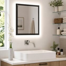 Enhance Your Space with Grey LED Bathroom Mirror 40x8.5x37 cm
