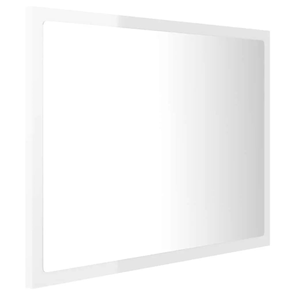 LED Bathroom Mirror 60x8.5x37cm Wall Mount RGB Light Acrylic