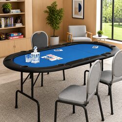 Enhance Your Game Nights with This 10-Player Folding Poker Table