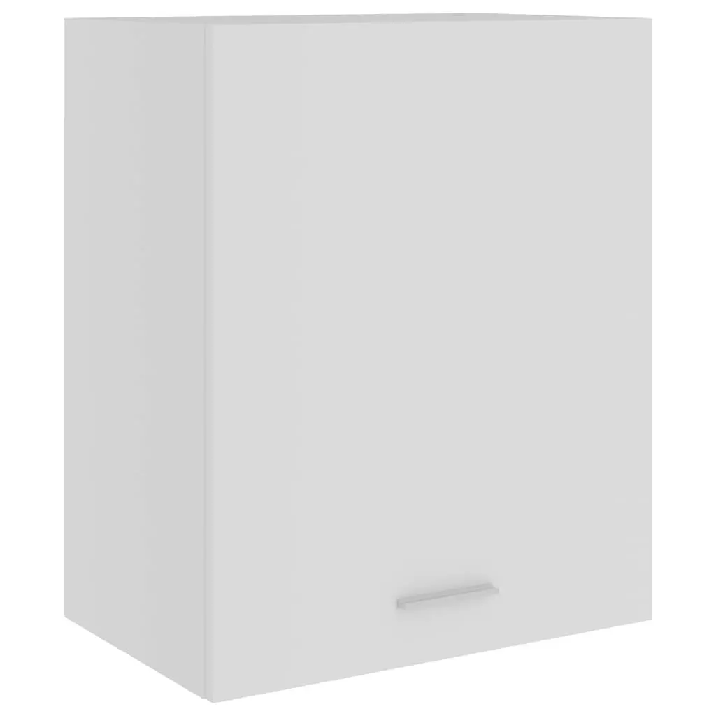 White Wall Mount Storage Organizer Shelves 2 Piece Hanging Kitchen Cabinet with Hinged Doors and Shelves for Optimized Space