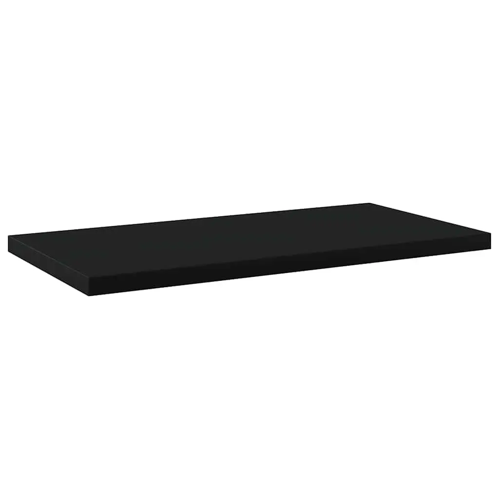 Floating Shelf Boards 40 x 20 cm Black Storage Shelving Panel Set of 4 for Home Office