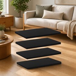 Maximize Your Space with Black Bookshelf Boards (4 pcs)