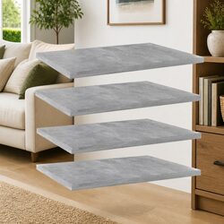 4 pcs Grey Storage Boards - Engineered Wood Shelves 40x30x1.5 cm