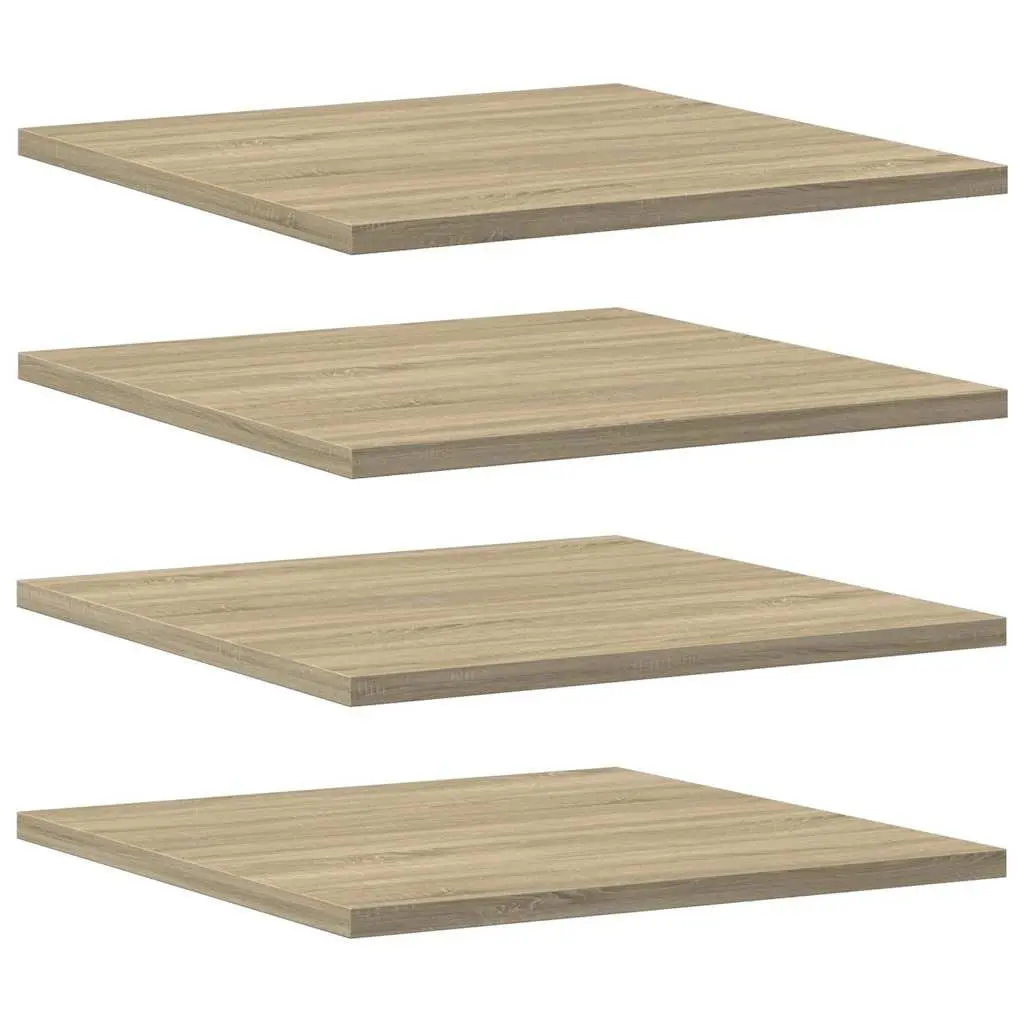 Floating Shelf Boards 40x40x1.5 cm Wall Mount Storage Shelving Set of 4 Brown