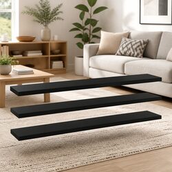 Enhance Your Space with Black Bookshelf Panels - 4 Pack