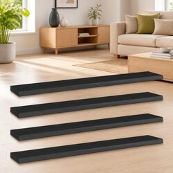 Transform Your Space with High Gloss Black Bookshelf Boards