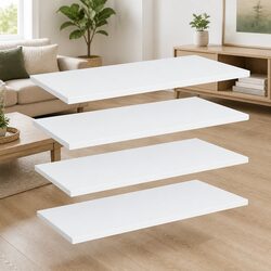 Enhance Your Space with 4 White Bookshelf Boards