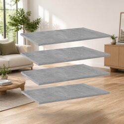 Elevate Your Space with Grey Floating Shelves 60x40x1.5 cm