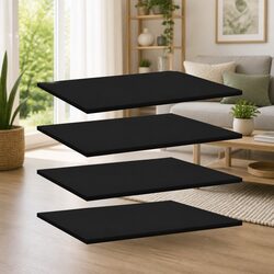 Elevate Your Space with Black Floating Bookshelf Boards - 4 Pack