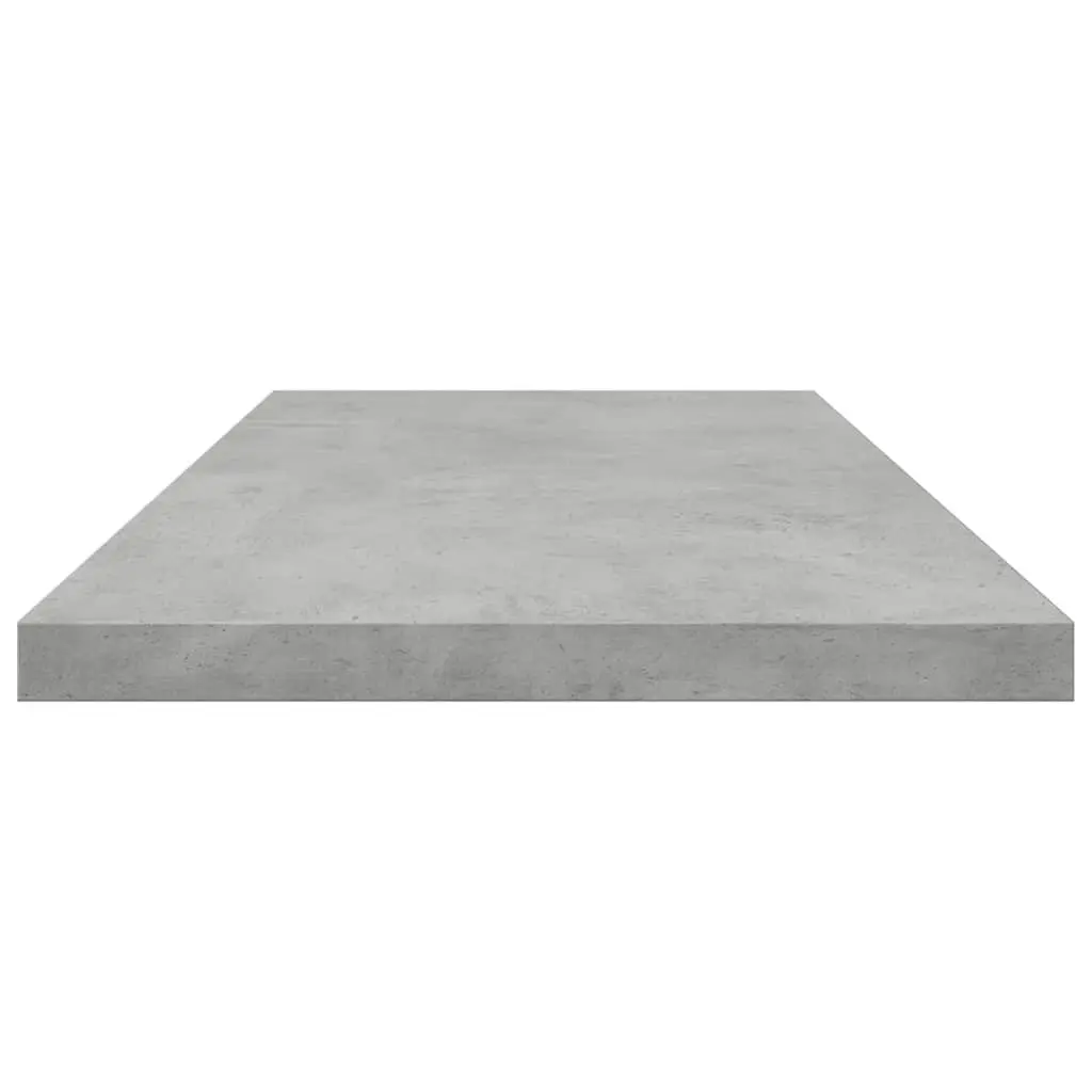 Grey Engineered Wood Storage Shelves 4 Piece Set Wall Mounted Bookshelf Boards