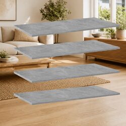 Enhance Your Space with Grey Floating Bookshelf Boards - 4 Pack