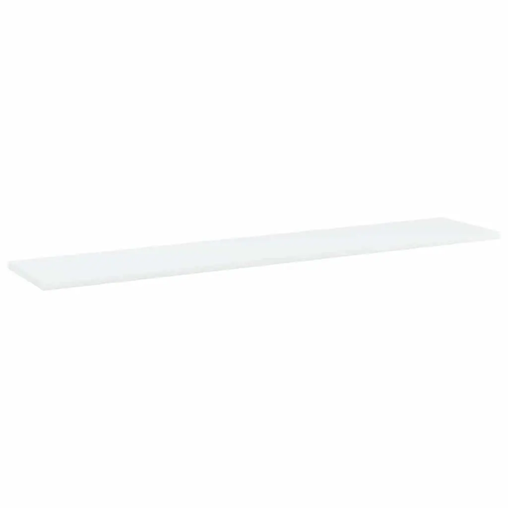 Floating Bookshelf Boards 100 x 20 cm White Wall Mount Storage Shelves 4 Pack