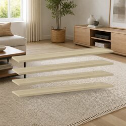 Floating Shelf Boards Set 4 pcs Brown Wall Storage Shelving Engineered Wood