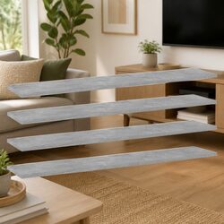 Enhance Your Space with 4 pcs Grey Floating Shelf Boards
