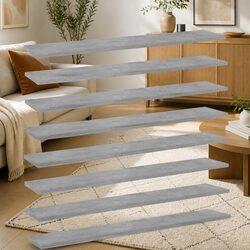 Elevate Your Space with 8 Grey Floating Shelf Boards