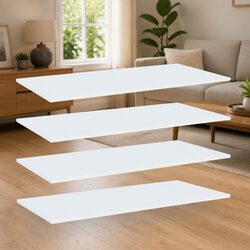 Elevate Your Space with 4 White Floating Shelves