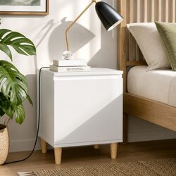 Elegant White Bedside Cabinets for a Stylish Bedroom - 2 Pack