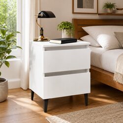 Elevate Your Bedroom Aesthetic with Two White Nightstands