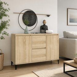Brown Storage Cabinet Sideboard for Enhanced Living Space
