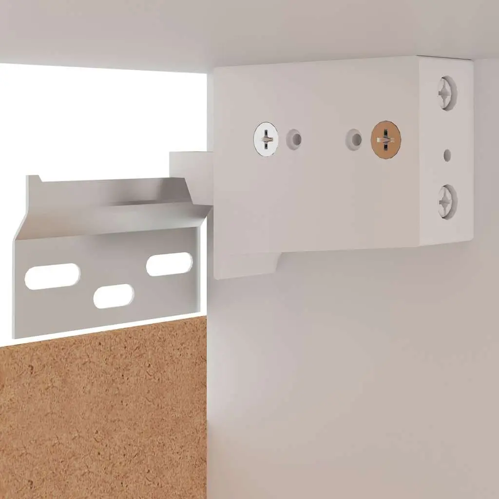 Corner Kitchen Cabinet Grey Wall Mount Storage Shelves Unit with Two Doors and Two Internal Shelves