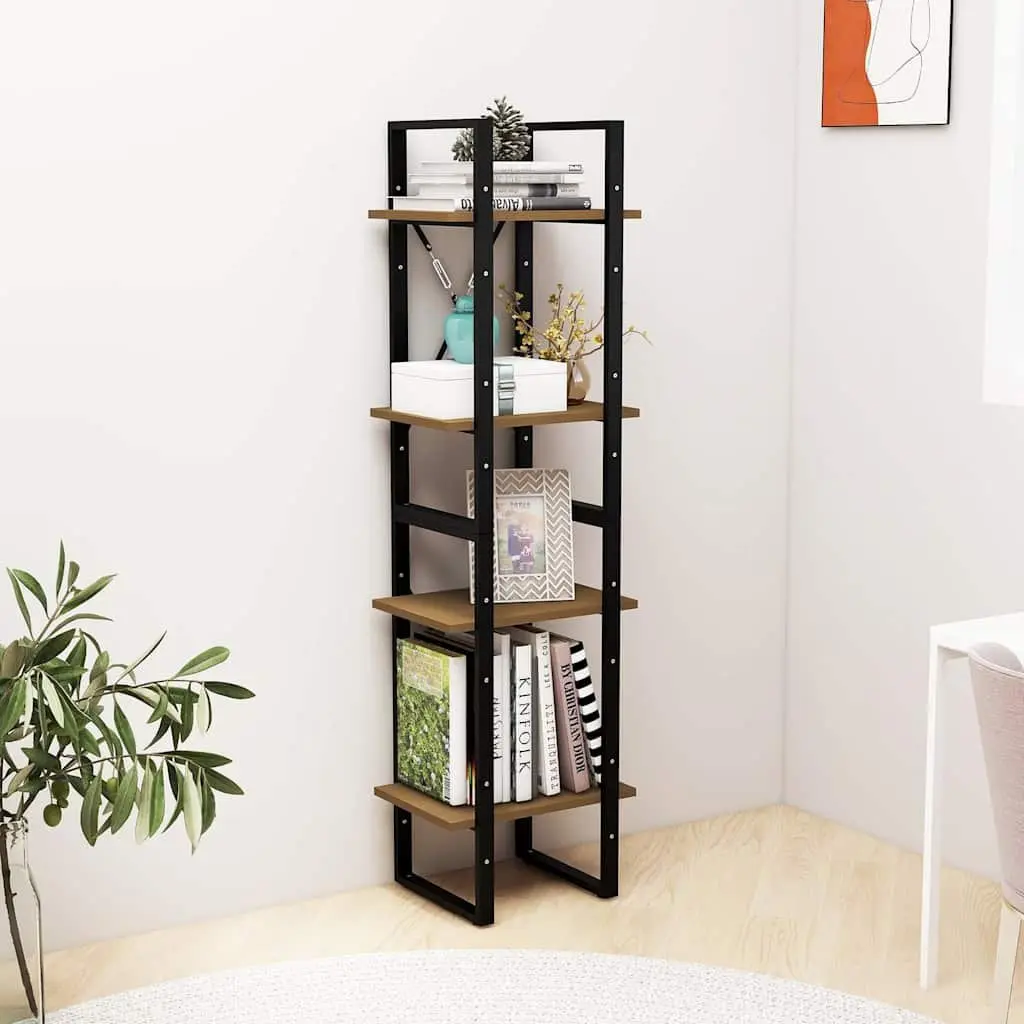 4-Tier Book Cabinet 40x30x140 cm Standing Bookshelf Storage Shelving Unit Brown