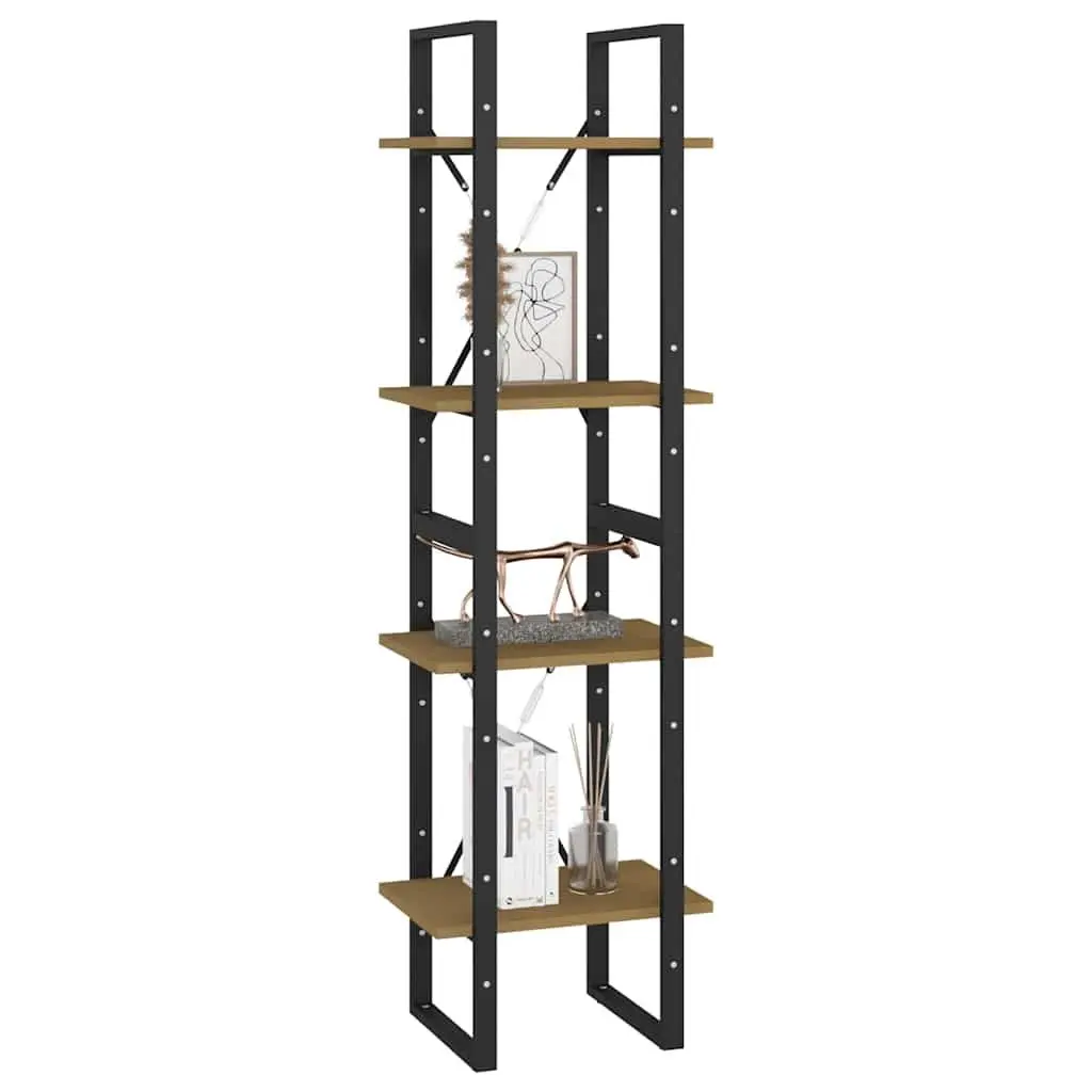 4-Tier Book Cabinet 40x30x140 cm Standing Bookshelf Storage Shelving Unit Brown