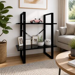 Enhance Your Space with a 2-Tier Black Book Cabinet