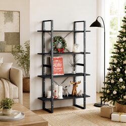 Elevate Your Space with a 4-Tier Book Cabinet in Grey
