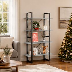 Transform Your Space with a 4-Tier Grey Bookcase