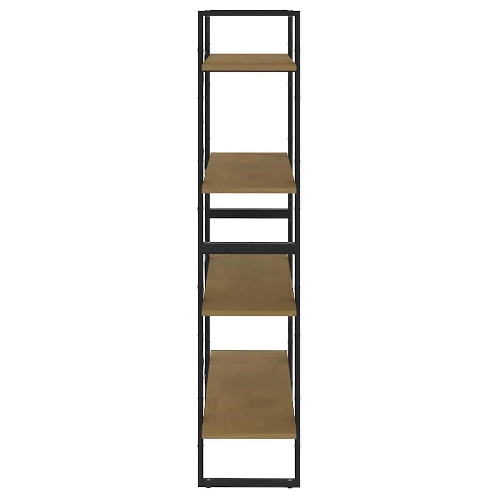 4-Tier Book Cabinet 80x30x140cm Solid Pine Wood Industrial Style Bookshelf Storage Display Stand