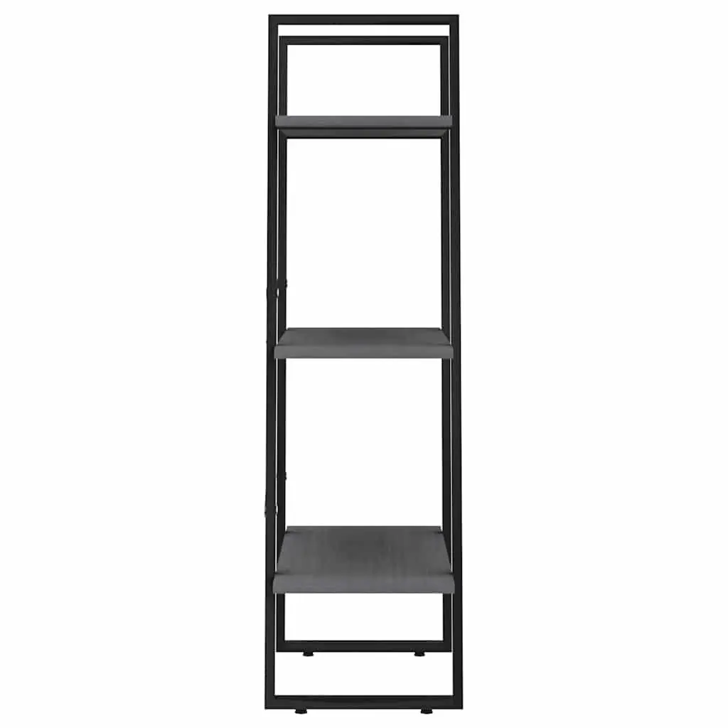 Storage Shelf 60x30x105 cm Grey Solid Pine Wood Bookcase Display Rack