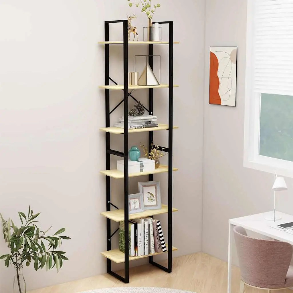 Storage Shelf 60x30x210 cm Wooden Bookcase Display Stand Shelving Unit
