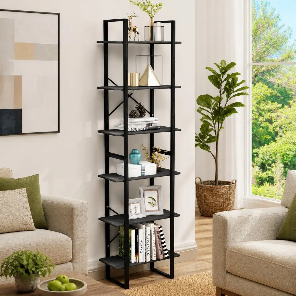 Storage Shelf 60x30x210cm Grey Solid Wood Pine Standing Bookcase Display Rack