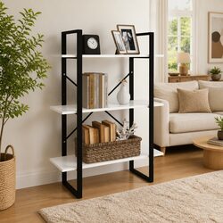 Elegant White Book Cabinet for Modern Living Spaces