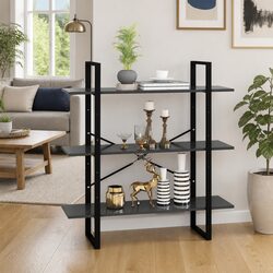 Elevate Your Space with a Grey Book Cabinet and Metal Frame