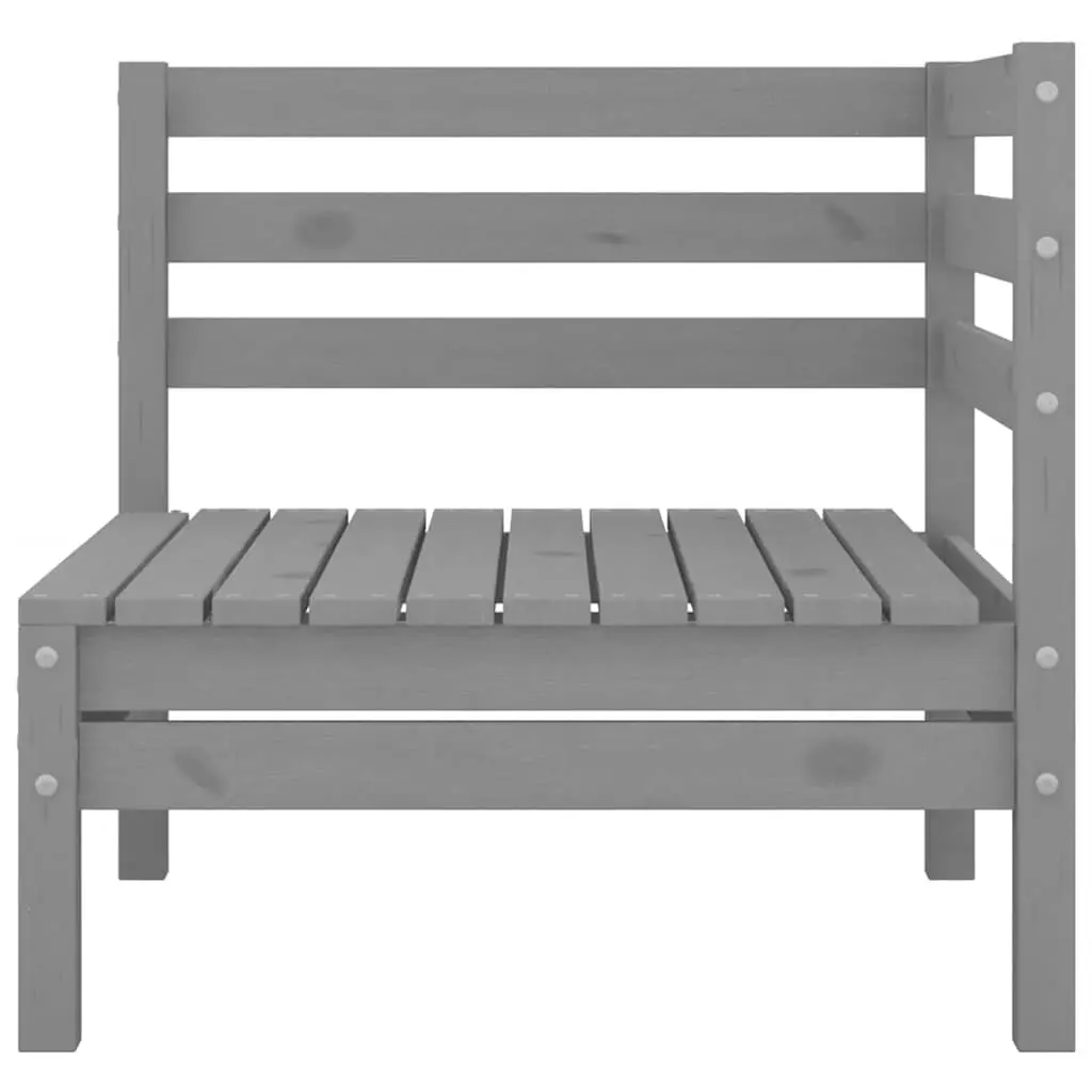3 Piece Garden Lounge Set Outdoor Patio Furniture Grey Wooden Sofa Seating