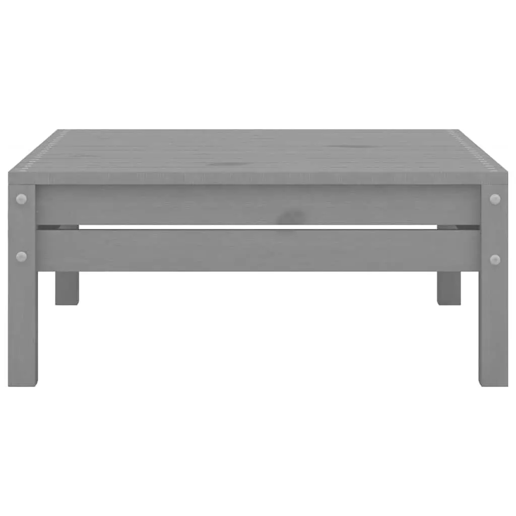 3 Piece Garden Lounge Set Outdoor Patio Furniture Grey Wooden Sofa Seating