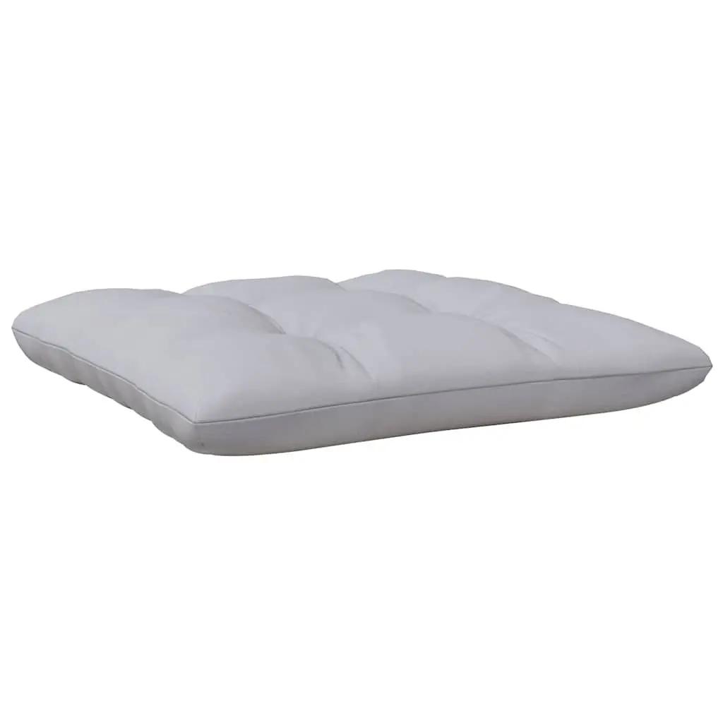 Outdoor Footstool Modular Lounger Grey Cushion Solid Pinewood Construction