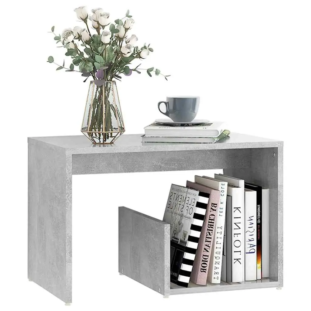 End Table Grey Storage Furniture Modern Accent Side Coffee Table Organize