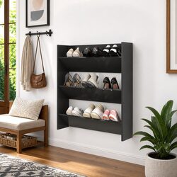 Organise Your Space with a Wall-Mounted Grey Shoe Cabinet