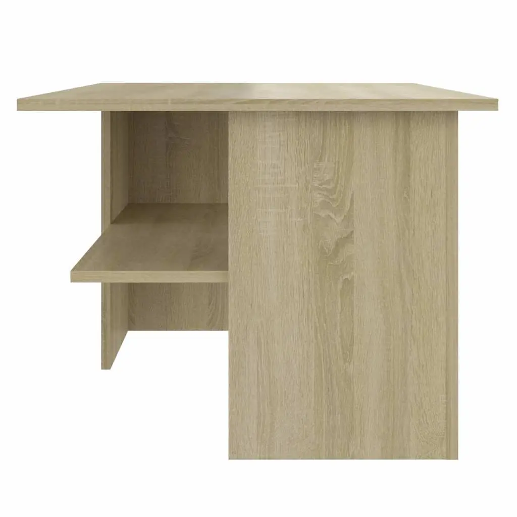 Coffee Table 90x60x46.5cm with Storage Shelf Sonoma Oak