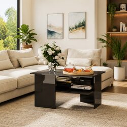 Elevate Your Living Space with a High Gloss Grey Coffee Table