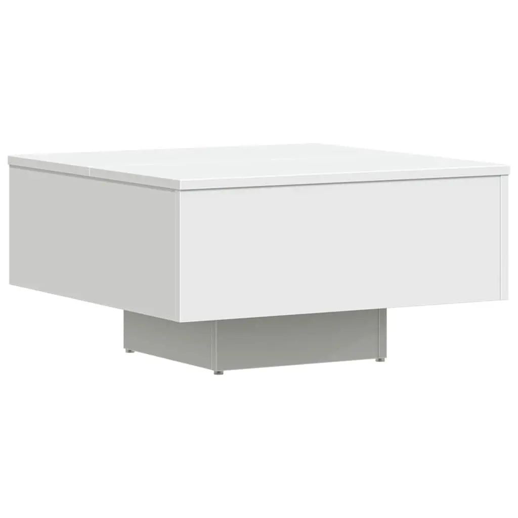 Coffee Table 60x60x31.5 cm White Engineered Wood Centre Living Room Accent
