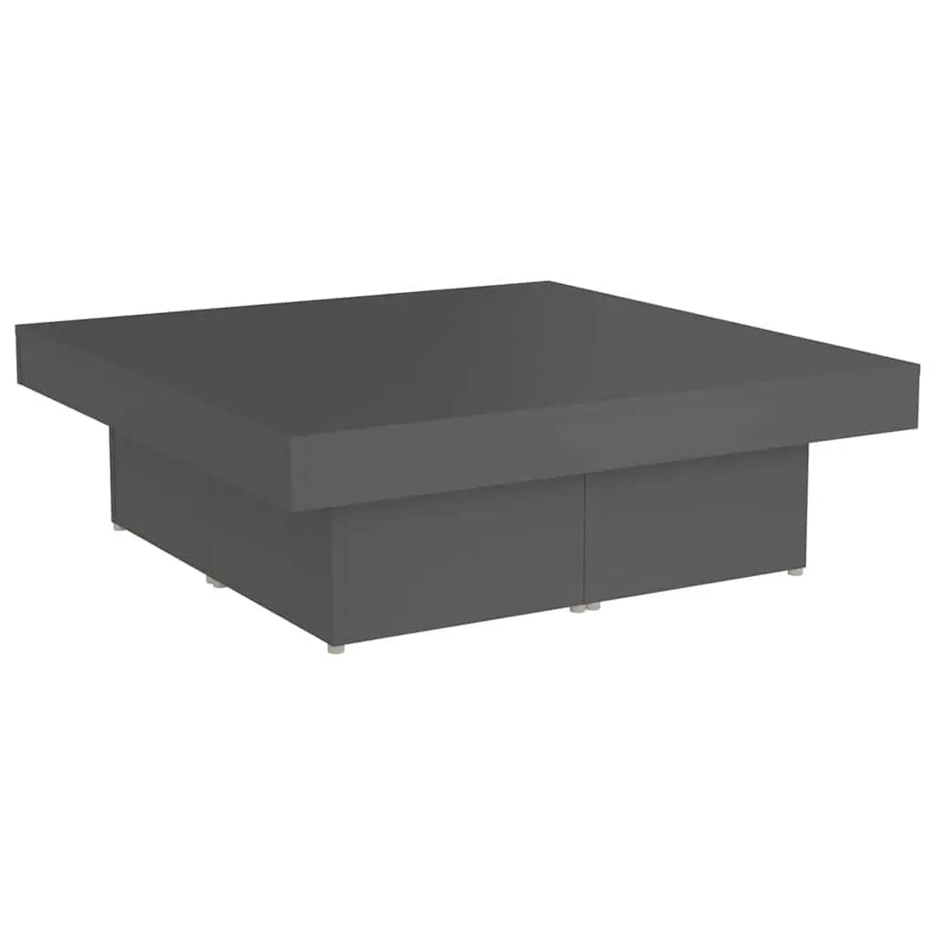 Coffee Table 90x90x28cm Grey Engineered Wood Stable Durable Construction