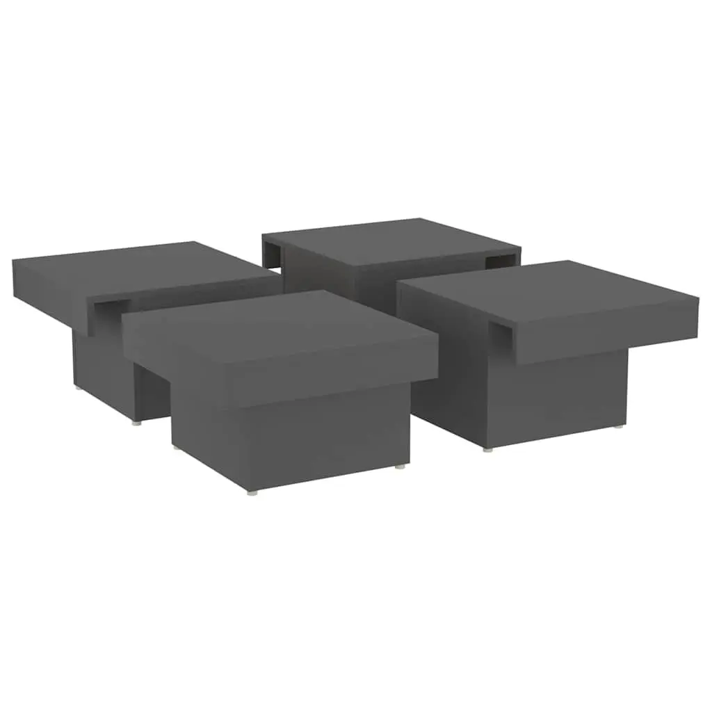 Coffee Table 90x90x28cm Grey Engineered Wood Stable Durable Construction