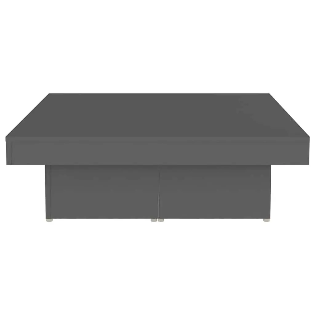 Coffee Table 90x90x28cm Grey Engineered Wood Stable Durable Construction