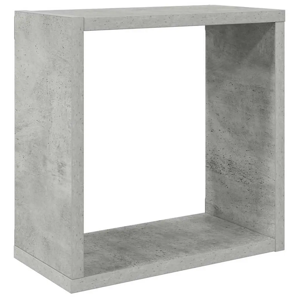 Wall Cube Shelves 6 Pieces Grey Floating Storage Display Home Decor Organiser