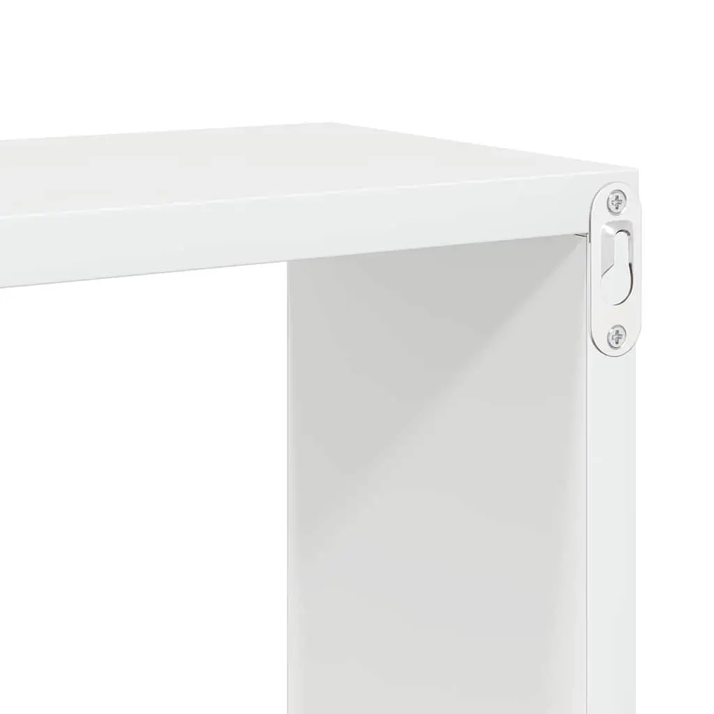 White Floating Cube Shelf Set 4 Pieces Modern Storage Organizer for Home Decor