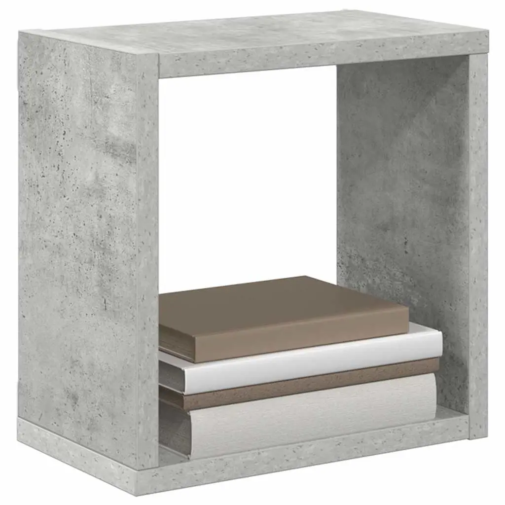 Wall Cube Shelves 4 Piece Grey Floating Storage Display Organiser
