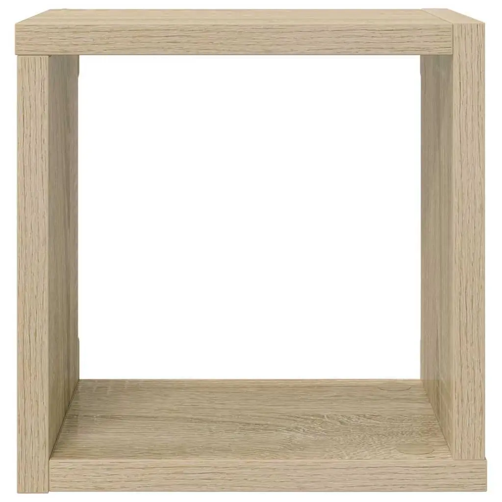 Wall Cube Shelves 6 Piece Brown Floating Storage Display Organizer